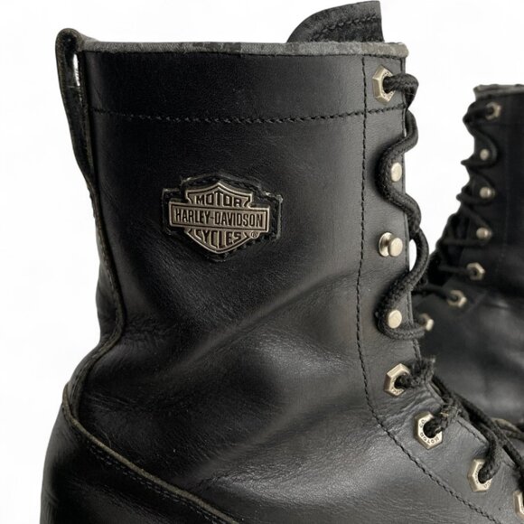 Harley Davidson Steel Toe Combat Leather Motorcycle Biker Work Boots Men's 14 - Picture 5 of 15